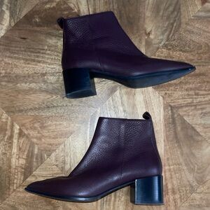 Everlane Burgandy point booties 7.5 8